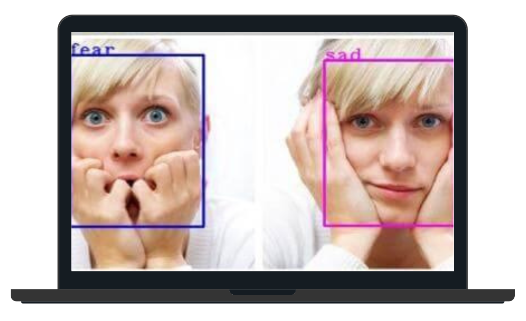 Content Safety and Recommendations source visual showing computer vision emotion detection