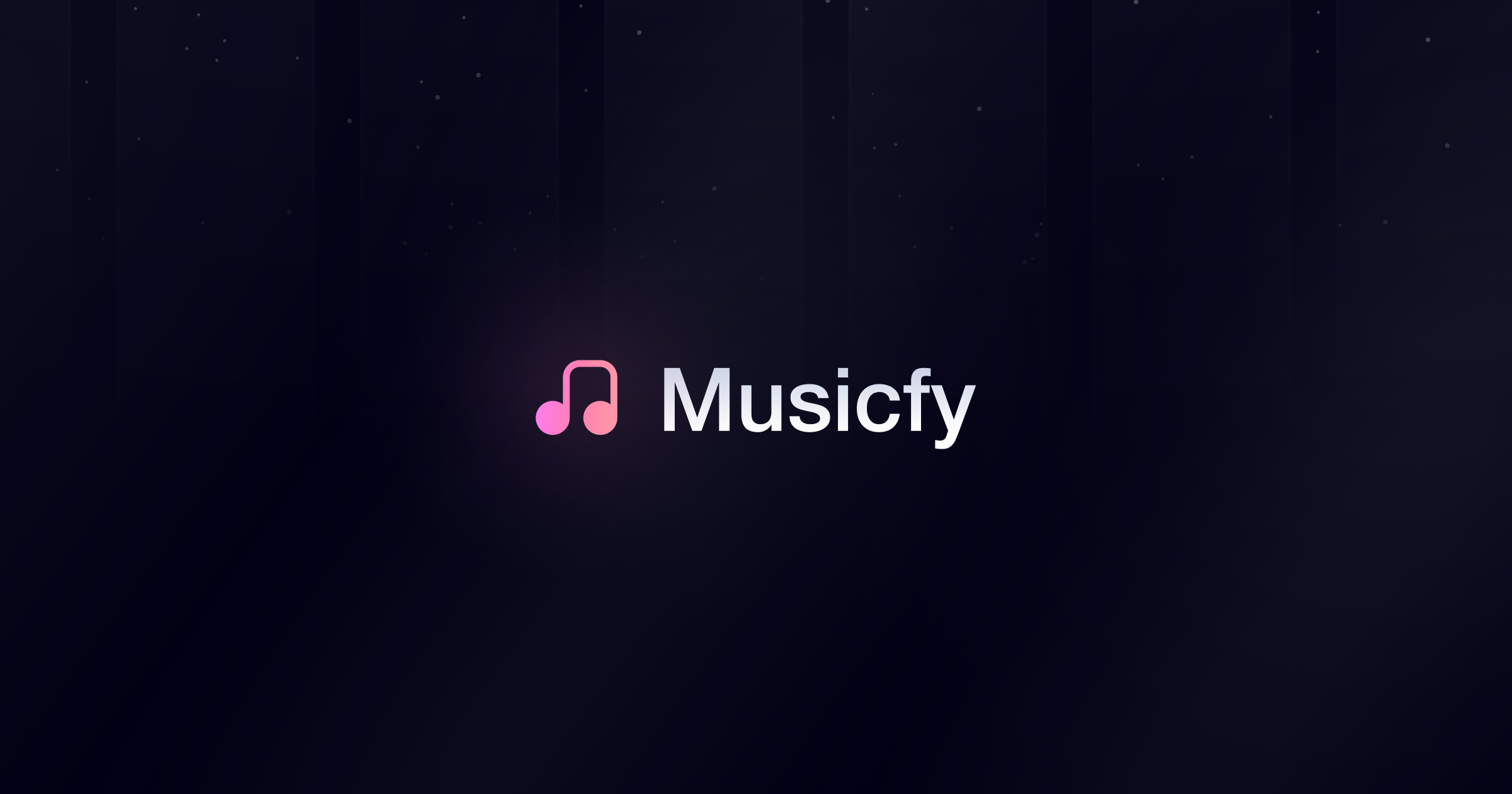 Screenshot-style visual for Musicfy showing an AI voice and song generation product